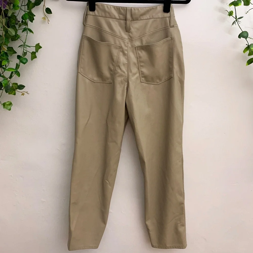 Madewell The Perfect Vintage‎ Straight Faux Leather Jean Size 25